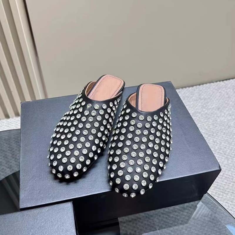 Fashionable rhinestone rivet wrapped head sandals for women