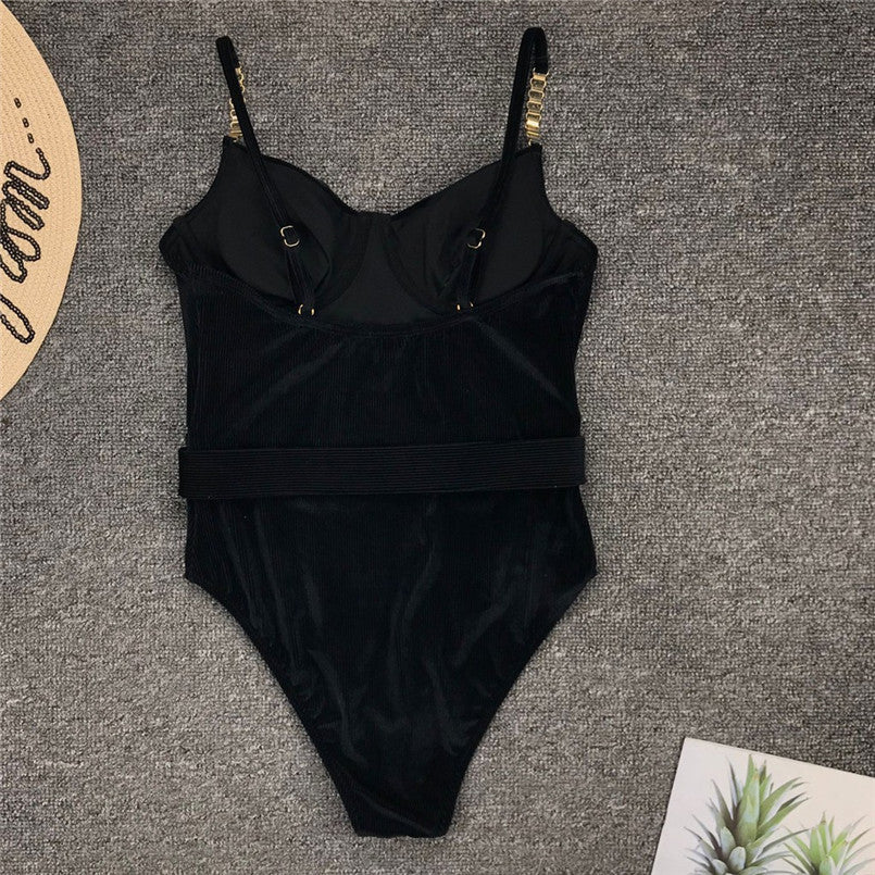 Sexy Lingerie Set Women Fashion Sexy Solid Color Jumpsuit Push-Up