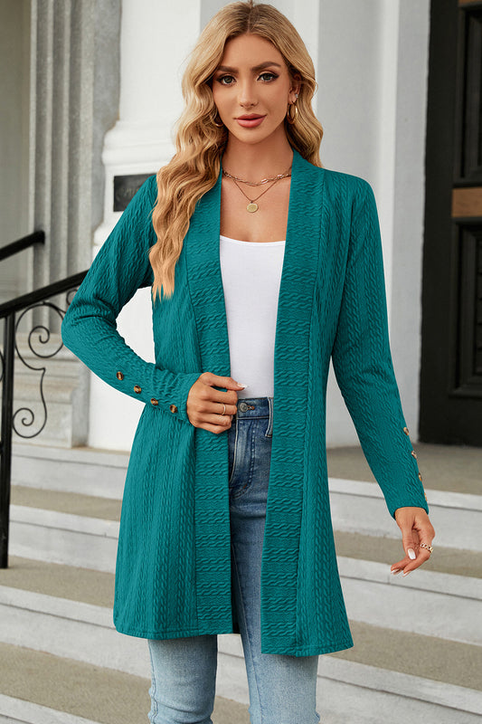 Open Front Long Sleeve Cardigan