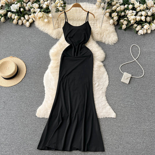 Slim Bag Hip Dress Summer Women's New Popular Temperament Suspender Dress